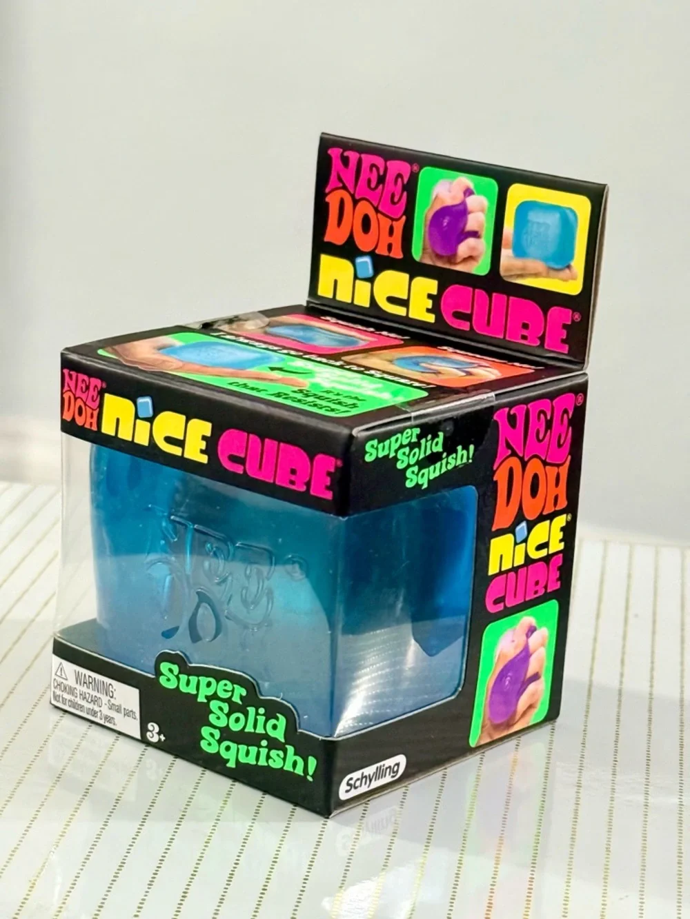 NeeDoh BLUE Nice Cube Super Solid Squish NEW IN HAND ~ SHIPS FAST! VIRAL & HTF